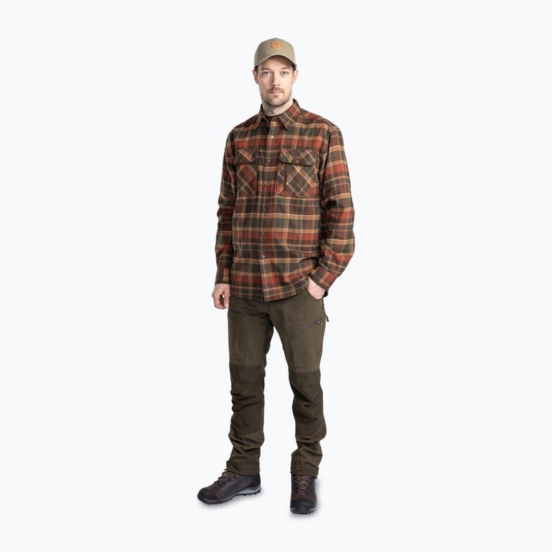 Сорочка чоловіча Pinewood Prestwick Exclusive d.green/terracotta 2