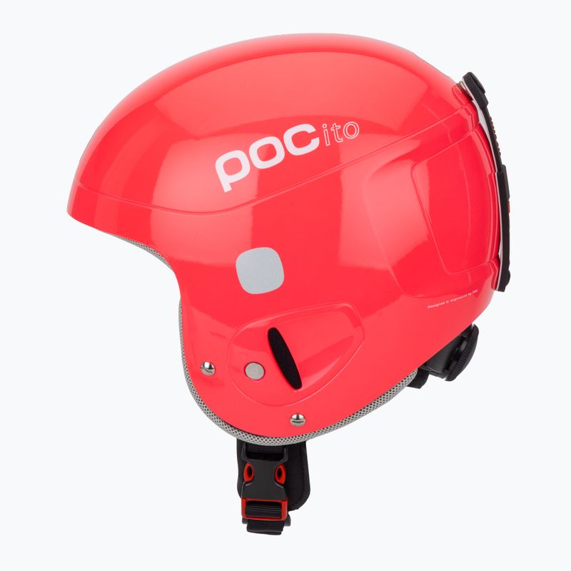 Дитячий гірськолижний шолом POC POCito Skull флуоресцентний рожевий 3