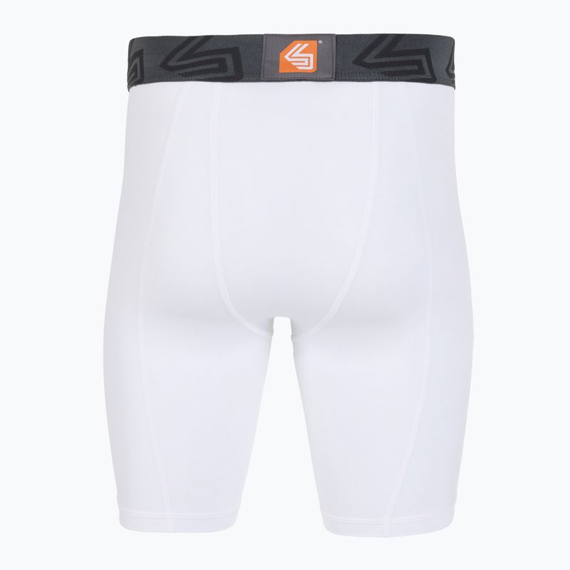 Шорти компресійні з захистом паху Shock Doctor Compression білий 2