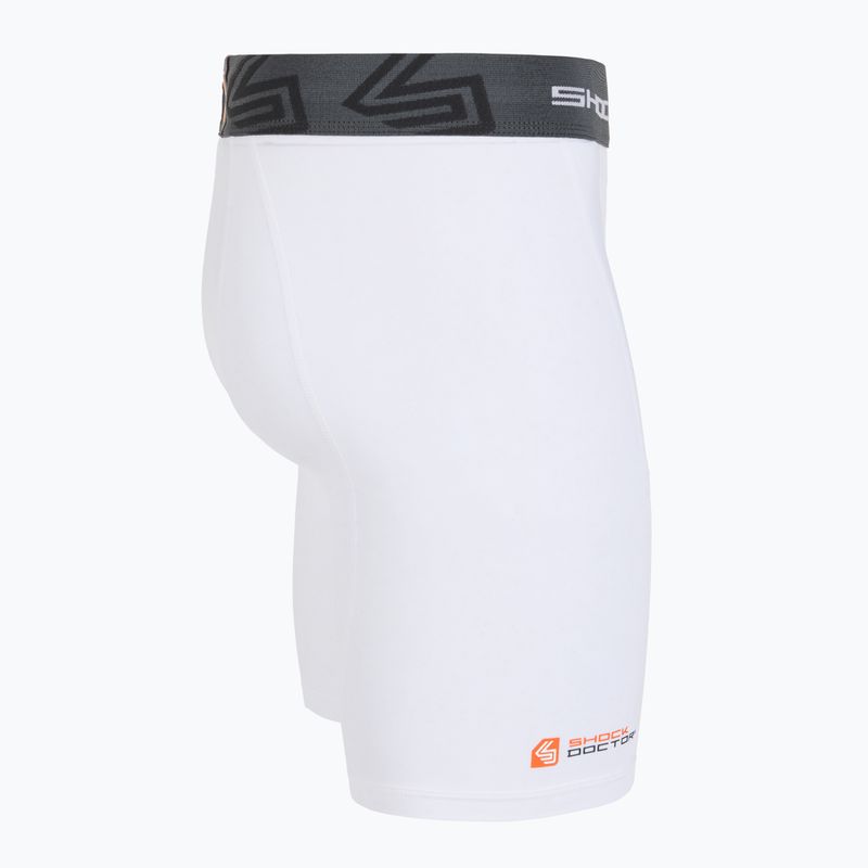 Шорти компресійні з захистом паху Shock Doctor Compression білий 3