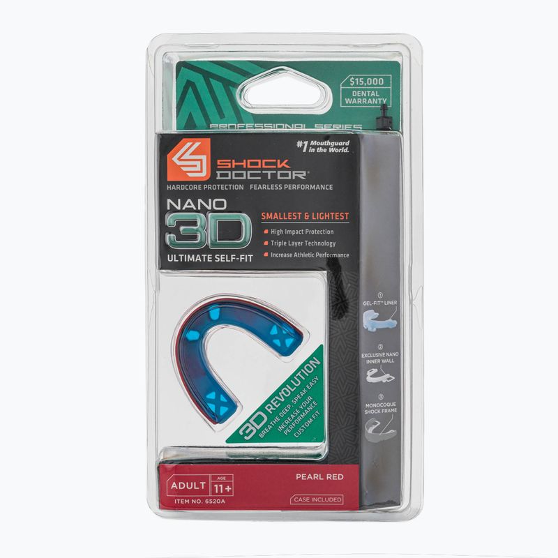 Капа Shock Doctor Nano 3D червоно-блакитна SHO16
