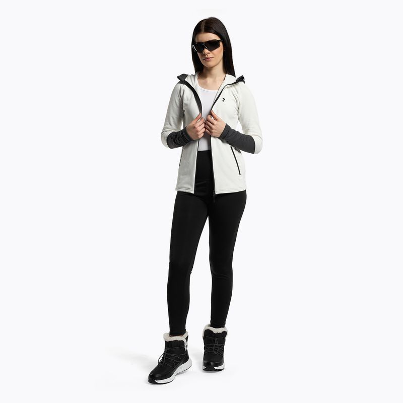 Кофта лижна жіноча Peak Performance Rider Zip Hood біла G77089070 2