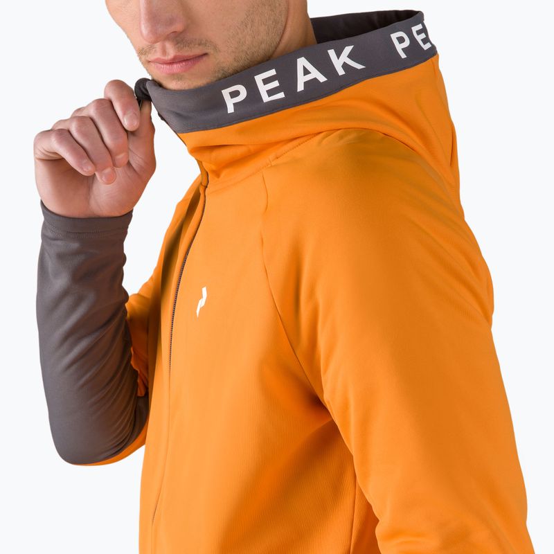 Кофта трекінгова чоловіча Peak Performance Rider Zip Hood помаранчева G77244100 4