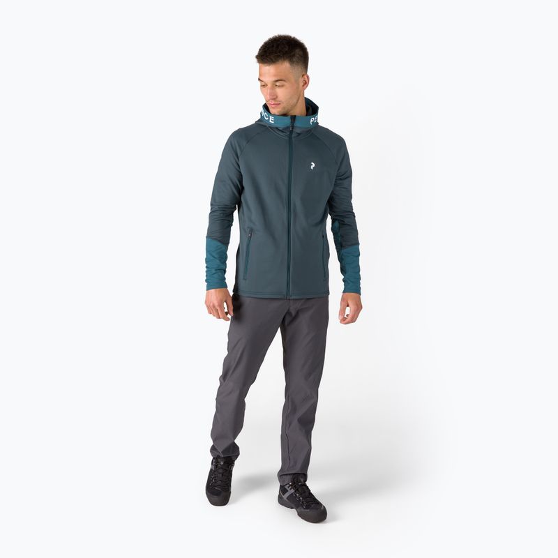 Кофта трекінгова чоловіча Peak Performance Rider Zip Hood блакитна G77244110 2