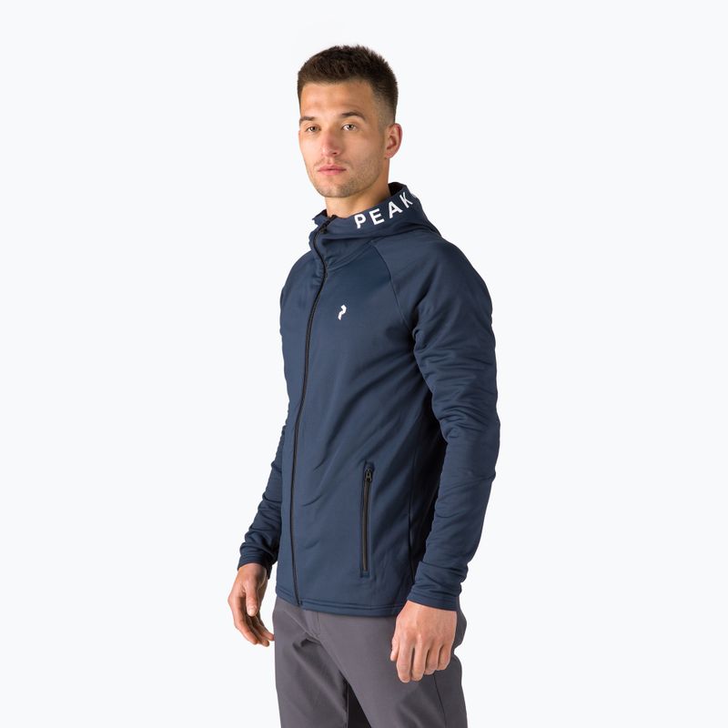 Кофта трекінгова чоловіча Peak Performance Rider Zip Hood синя G77244020
