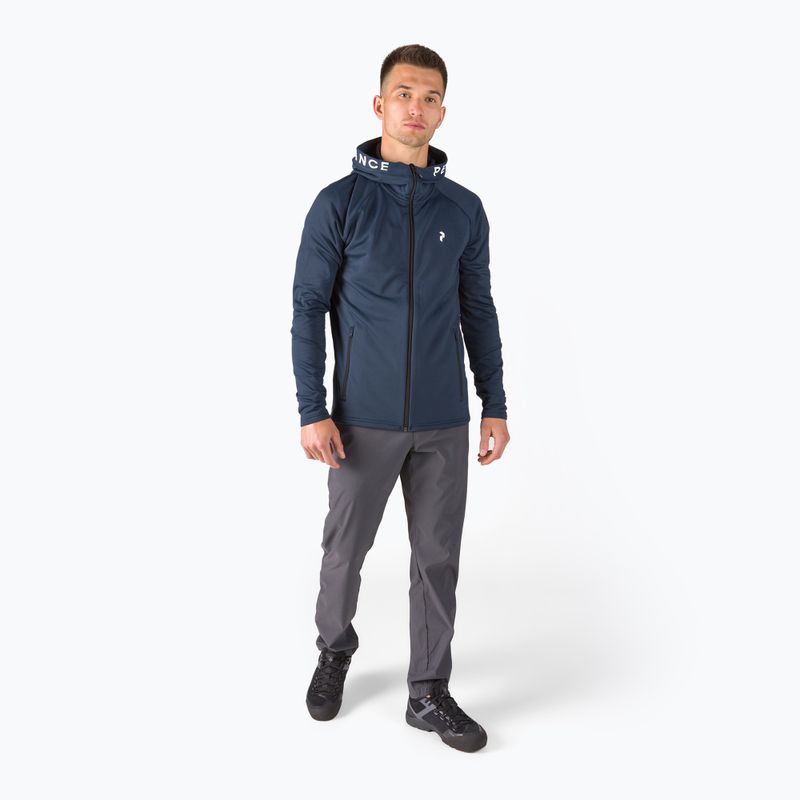 Кофта трекінгова чоловіча Peak Performance Rider Zip Hood синя G77244020 2