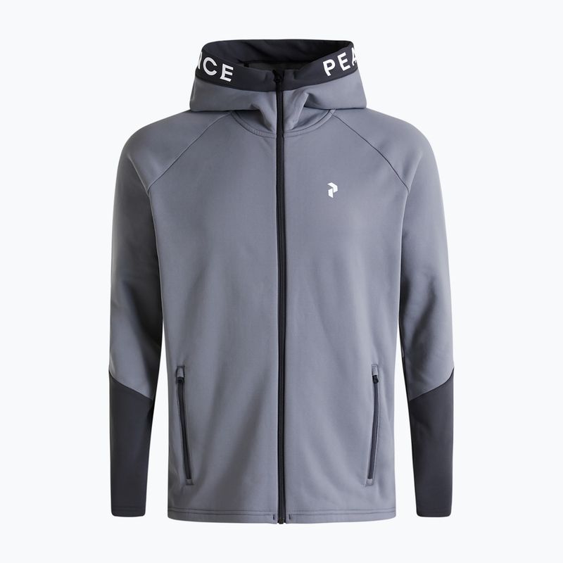 Кофта трекінгова чоловіча Peak Performance Rider Zip Hood сіра G77244080 6