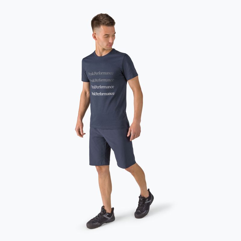 Футболка трекінгова чоловіча Peak Performance Ground Tee синя G77284030 2