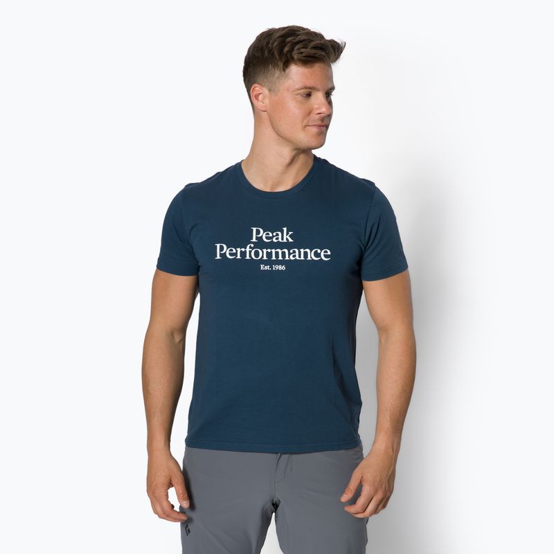 Футболка трекінгова чоловіча Peak Performance Original Tee синя G77266180