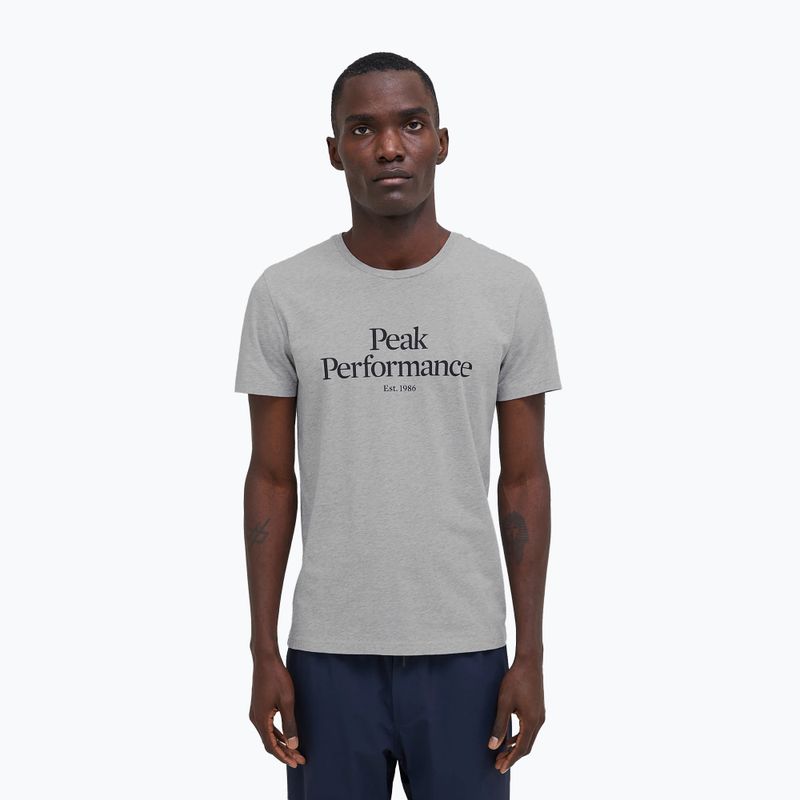 Футболка трекінгова чоловіча Peak Performance Original Tee сіра G77692090