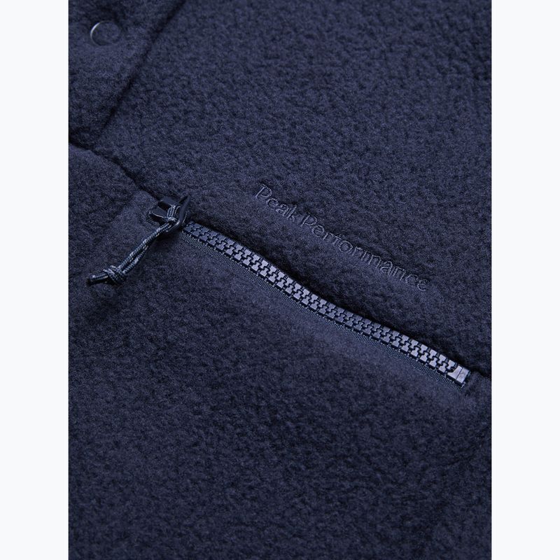 Жіноча футболка Peak Performance Fleece W Fleece Snap T-Neck 2N3 горловина 6