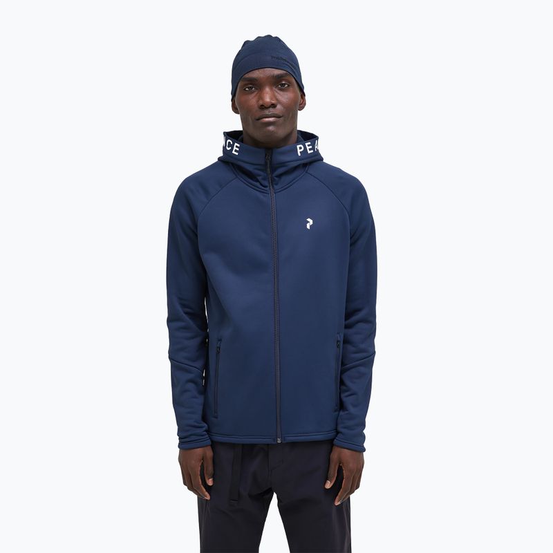 Кофта трекінгова чоловіча Peak Performance Rider Zip Hood синя G78833030