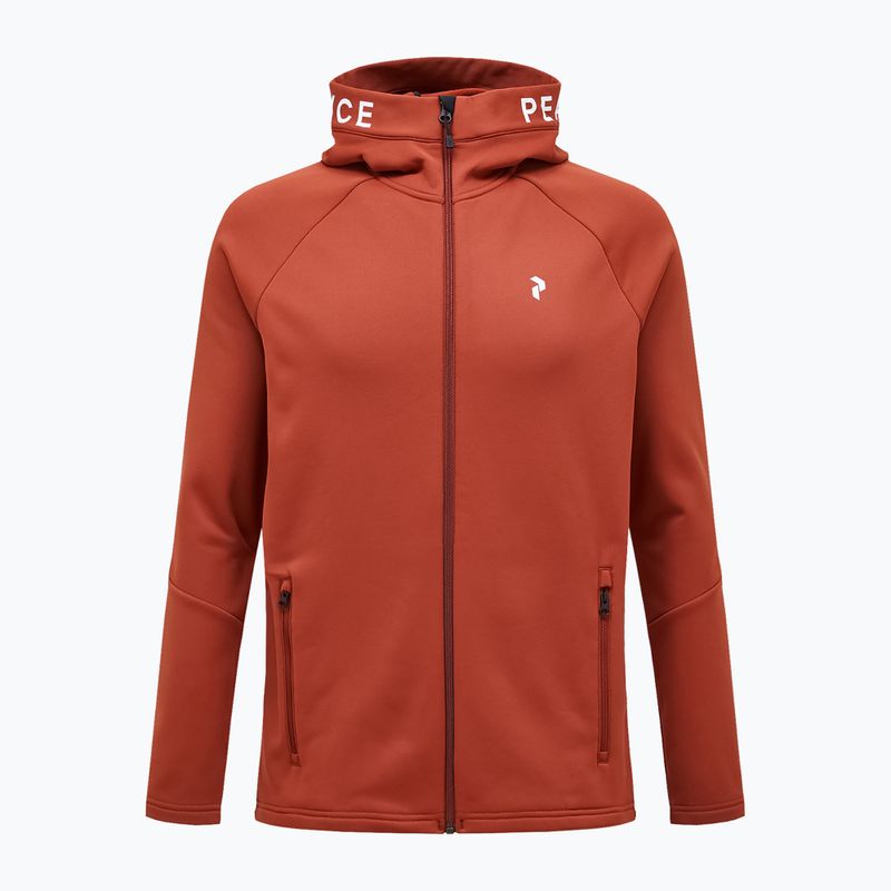 Кофта трекінгова чоловіча Peak Performance Rider Zip Hood spiced