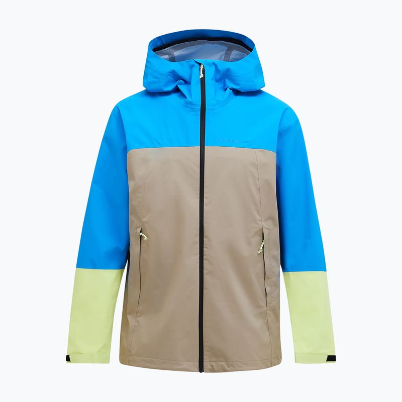 Куртка-дощовик чоловіча Peak Performance Trail Hipe Shell Jacket brilliant blue/beige/ sunny 5