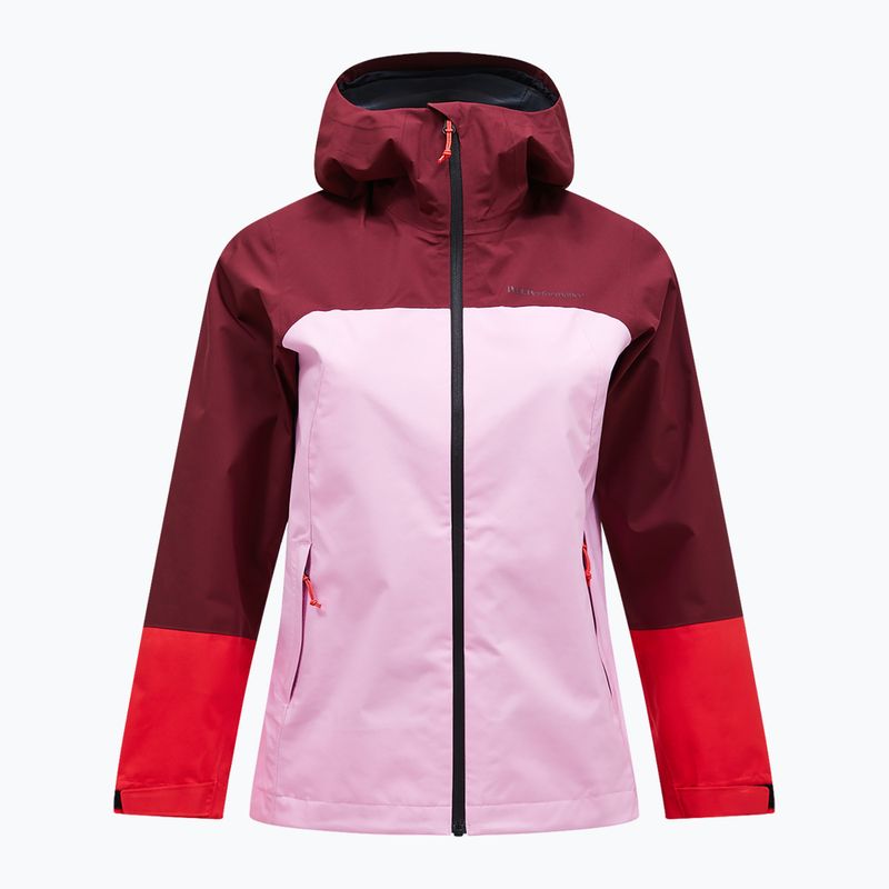 Куртка-дощовик жіноча Peak Performance Trail Hipe Shell Jacket obscure/morning dew/red