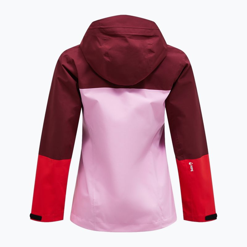 Куртка-дощовик жіноча Peak Performance Trail Hipe Shell Jacket obscure/morning dew/red 2