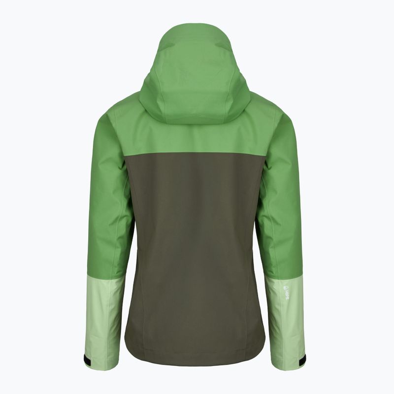 Куртка-дощовик жіноча Peak Performance Trail Hipe Shell Jacket peppermint/pine needle/vivid 2