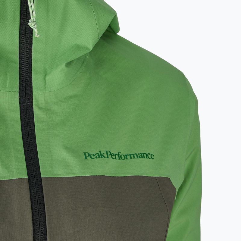 Куртка-дощовик жіноча Peak Performance Trail Hipe Shell Jacket peppermint/pine needle/vivid 3