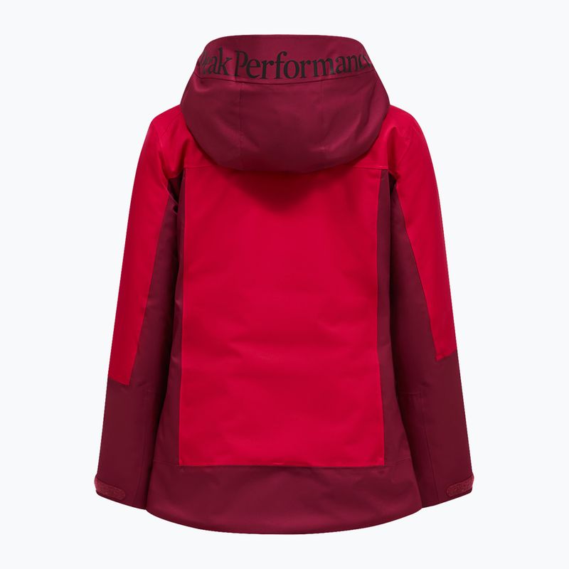 Куртка гірськолижна жіноча Perak Performance Rider Tech Insulated vertical zenith/tech burgundy 2