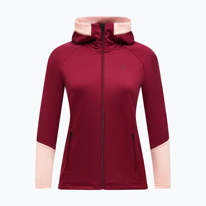 Кофта жіноча Peak Performance Rider Essentials Zip Hood Vertical Zenith/Peach Fuzz