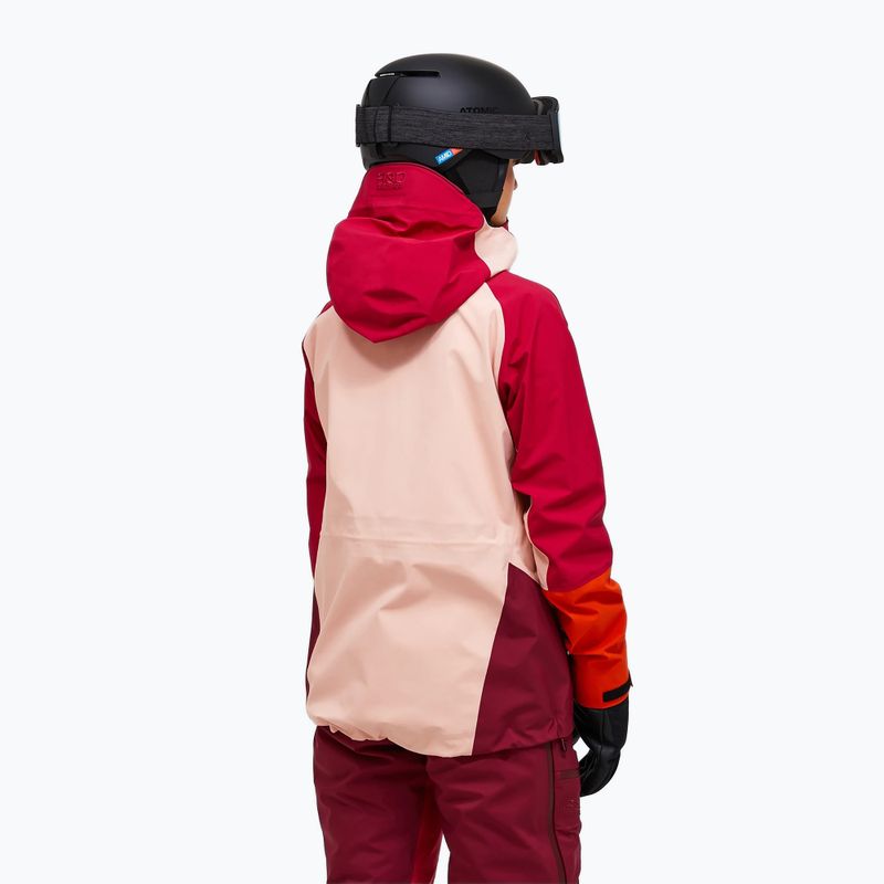 Куртка лижна жіноча Peak Performance Vislight GTX C-Knit 3L tech burgundy/peach fuzz 3