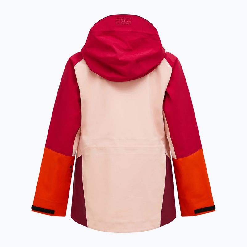 Куртка лижна жіноча Peak Performance Vislight GTX C-Knit 3L tech burgundy/peach fuzz 8