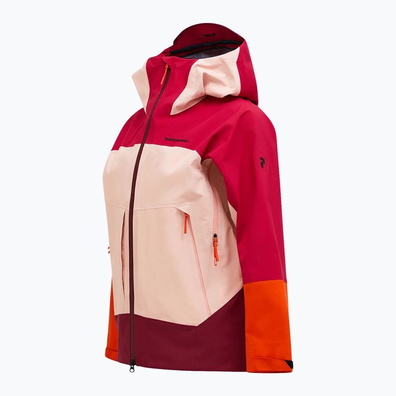 Куртка лижна жіноча Peak Performance Vislight GTX C-Knit 3L tech burgundy/peach fuzz 9