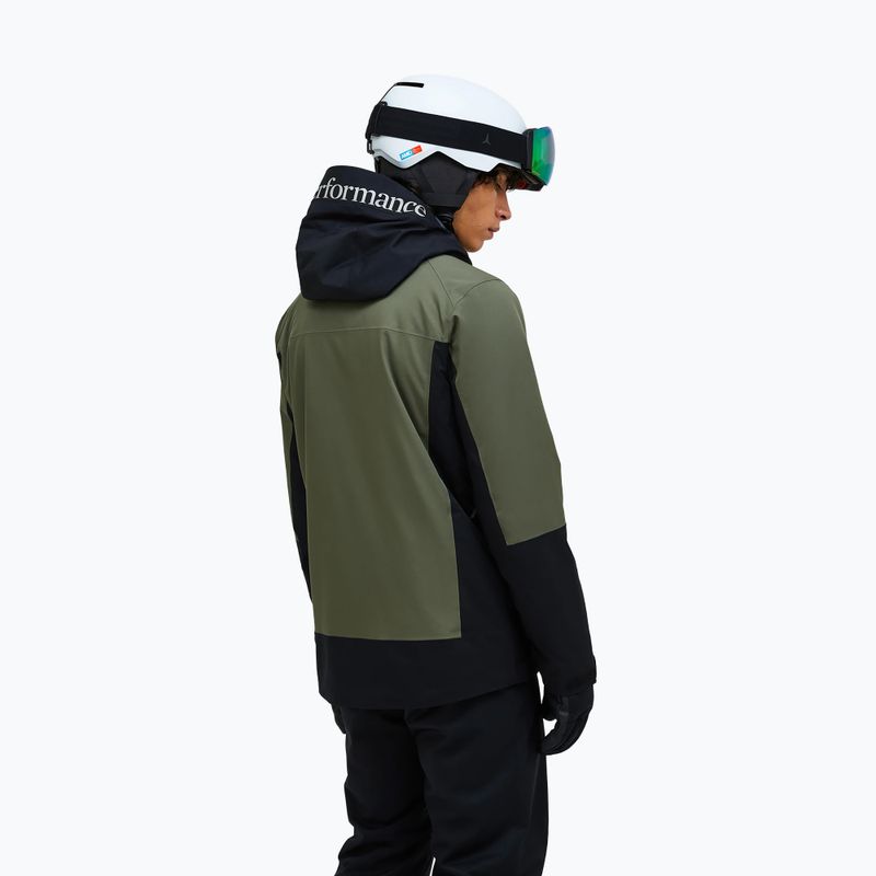 Куртка гірськолижна чоловіча Peak Performance Rider Tech Insulated pine needle/black 3