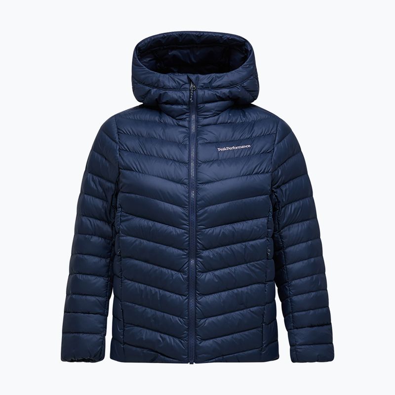 Пуховик жіночий Peak Performance Frost Down Hood Jacket blue shadow