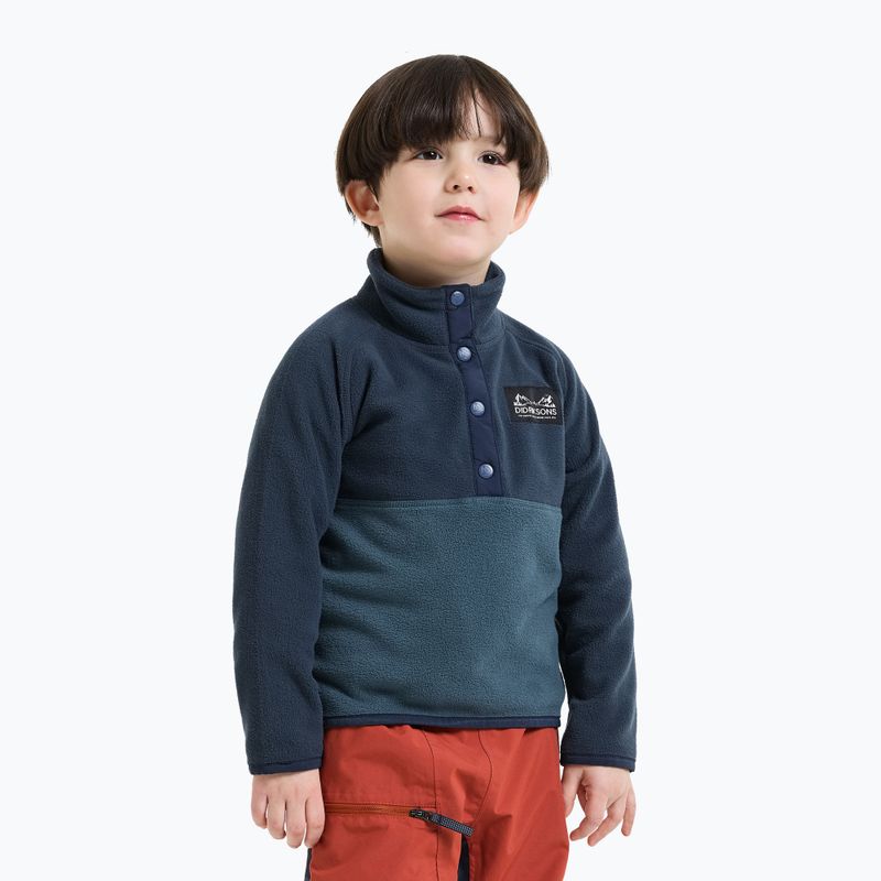 Кофта флісова дитяча Didriksons Monte 6 Half Button mountain blue 3
