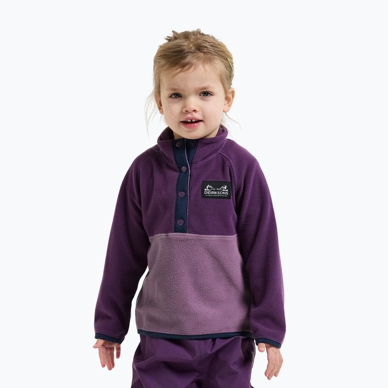 Кофта флісова дитяча Didriksons Monte 6 Half Button northern purple 3