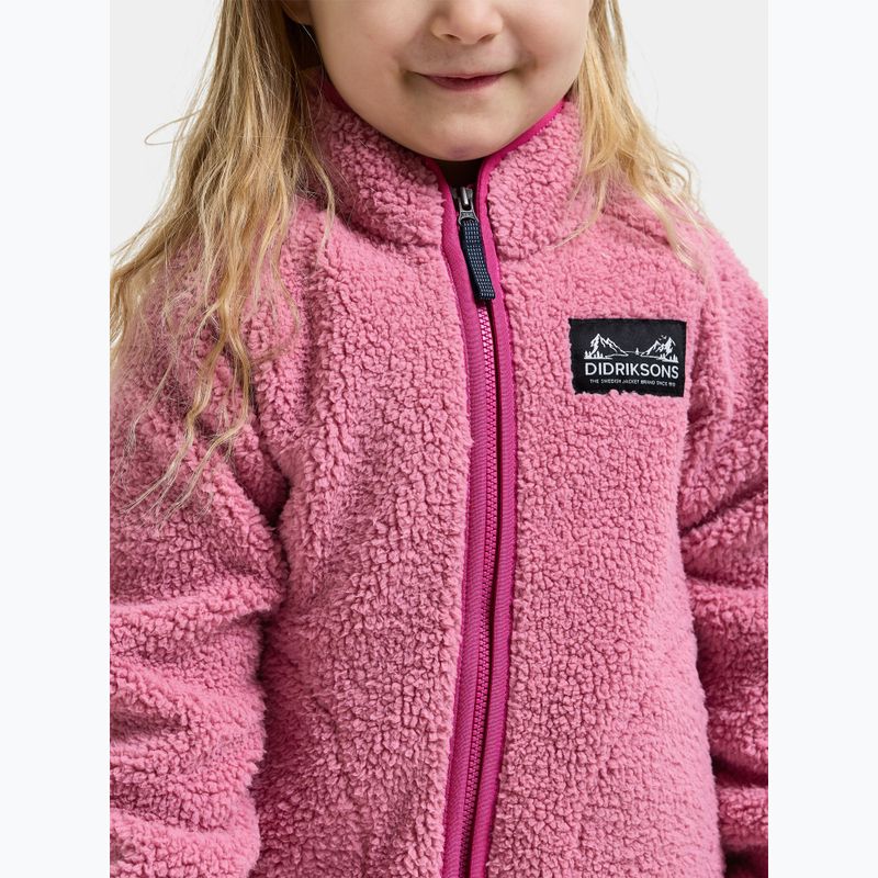Кофта флісова дитяча Didriksons Gibbsc 2 Fz heather pink/cactus pink 7