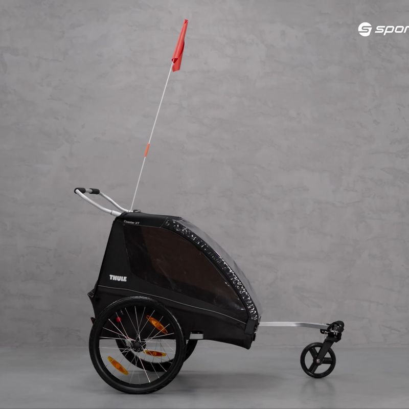 Причіп велосипедний двомісний  Thule Coaster XT Bike Trailer+Stroll чорний 10101810 9