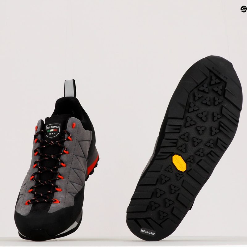 Кросівки для трекінгу чоловічі Dolomite Crodarossa Low GTX gunmetal grey/fiery red 11