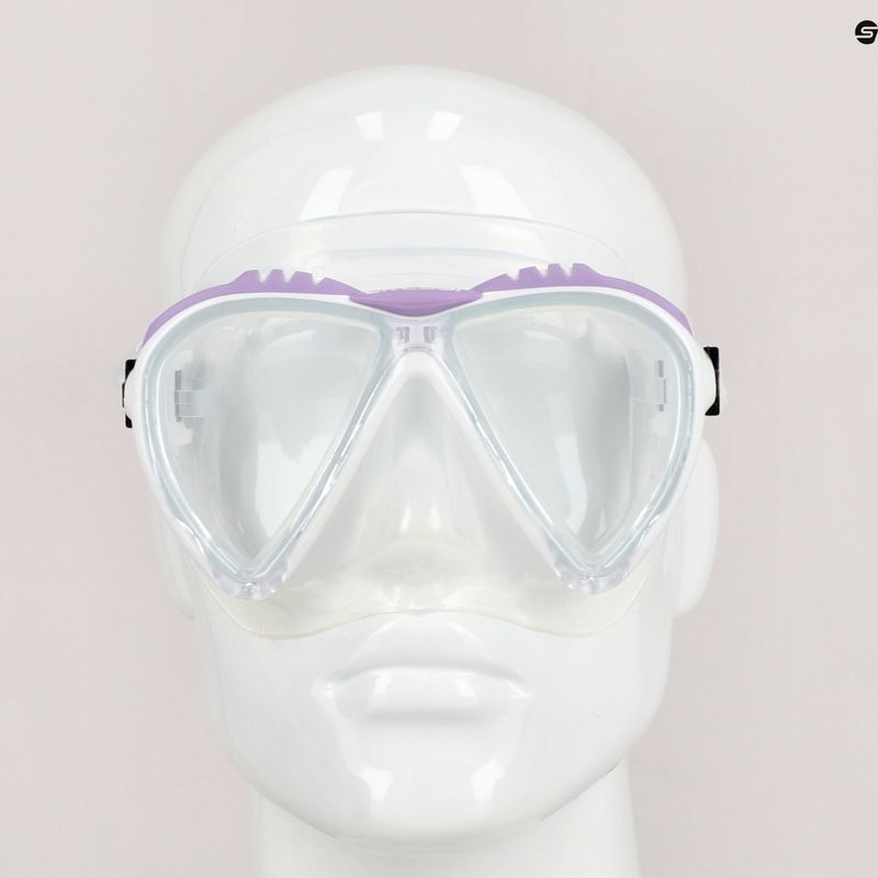 Маска для дайвінгу Cressi Lince clear/white/lilac 7