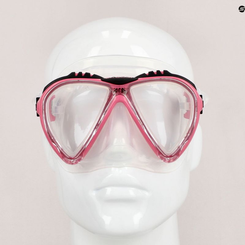 Маска для дайвінгу Cressi Lince clear/pink 7