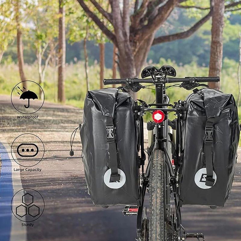 Сумки велосипедні Rockbros 30140022001 Bicycle Pannier Bag 2pcs black 6