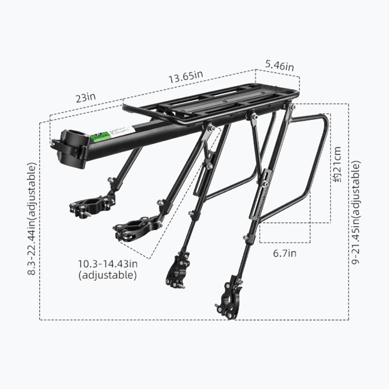 Багажник для велосипеда Rockbros 33210004001 Bike Rear Rack black 2