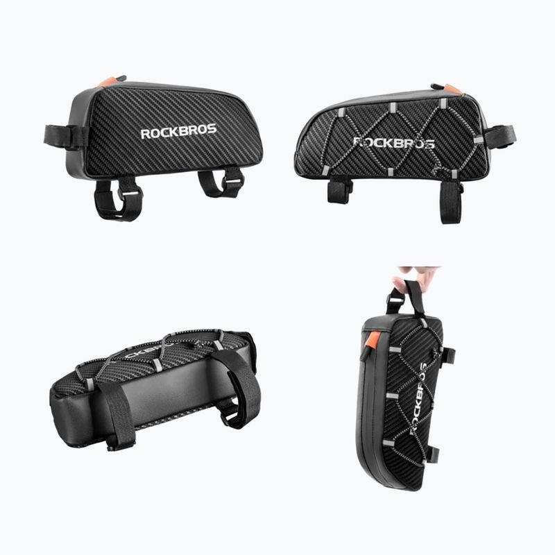 Сумка велосипедна на раму Rockbros 039BK Bike Tube Bag 1 l black 2