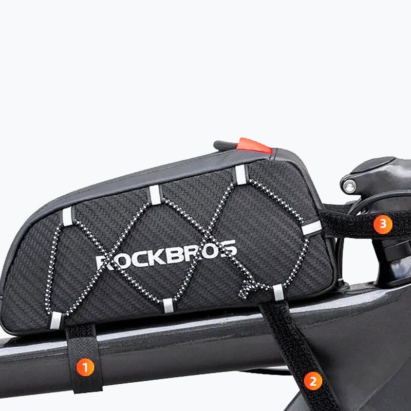 Сумка велосипедна на раму Rockbros 039BK Bike Tube Bag 1 l black 4