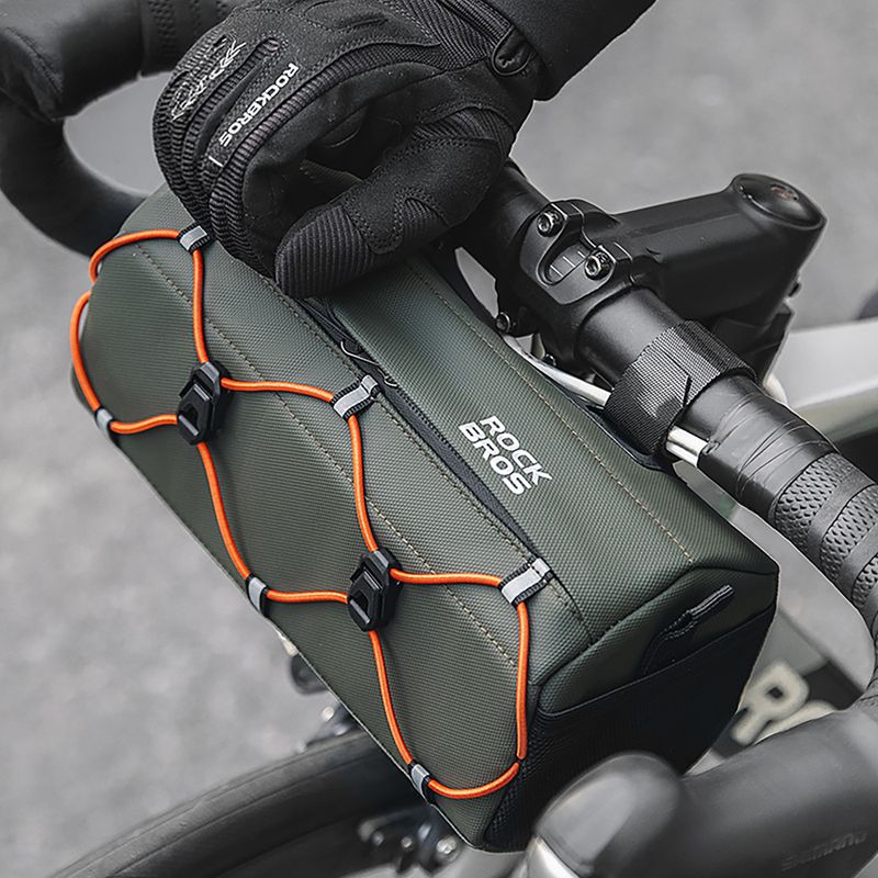 Сумка велосипедна на кермо Rockbros 30110054 Bike Front Bag 2,2 l army green 3