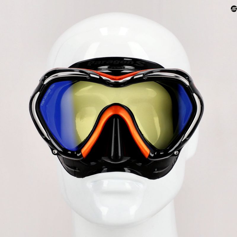 Маска для дайвінгу / підводного плавання TUSA Paragon S Mask чорно-оранжева M-1007 7