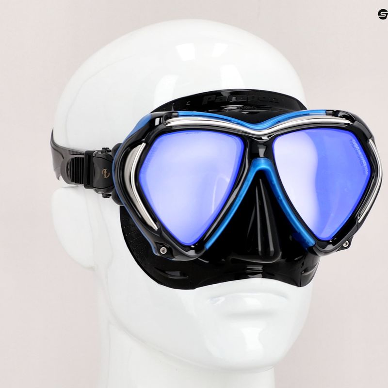 Маска для дайвінгу / підводного плавання TUSA Paragon Mask чорно-синя M-2001 6