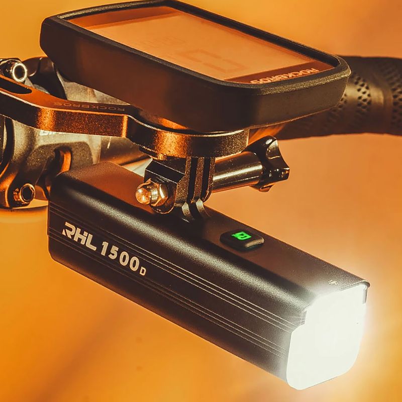 Ліхтарик велосипедний передній Rockbros RHL1500 black 8