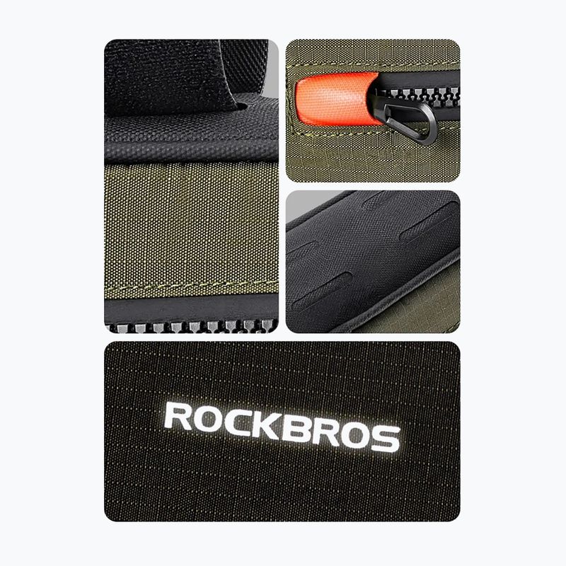 Сумка велосипедна на раму Rockbros 30120079 1,7 л green/black 3