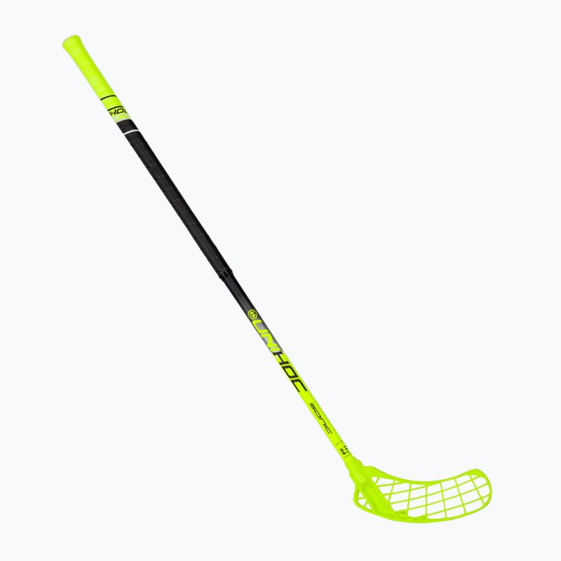 Палиця для флорболу права UNIHOC Sonic Composite 26 жовто-чорна 03544