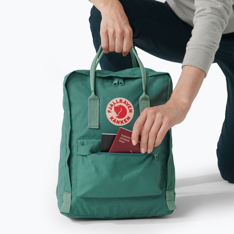 Туристичний рюкзак Fjällräven Kanken 16 л морозний зелений 13