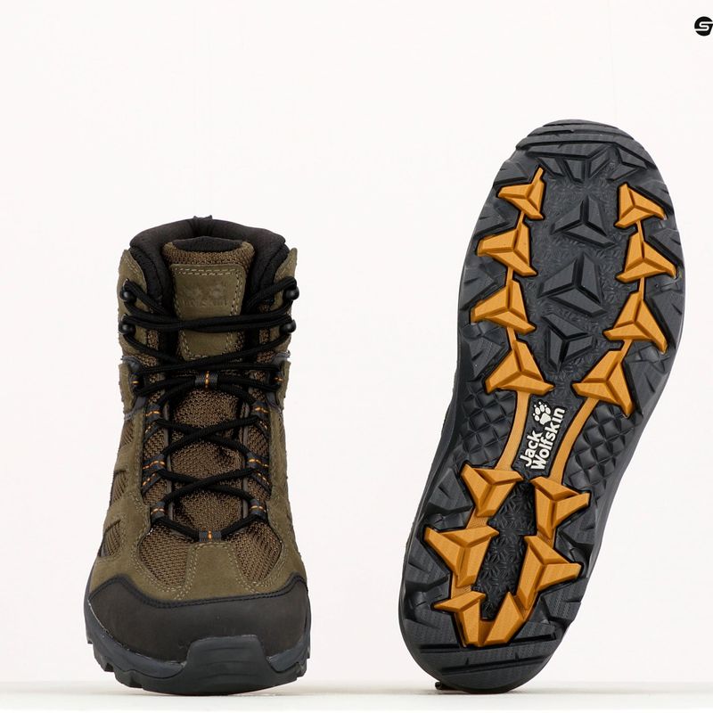 Черевики для трекінгу чоловічі Jack Wolfskin Vojo 3 Texapore Mid коричневі 4042461 10