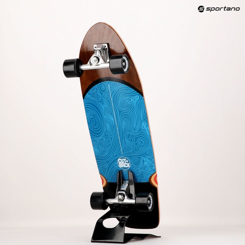 Скейтборд серфскейт Cutback Surfskate Blue Wave 10