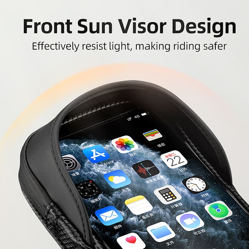 Сумка велосипедна на кермо Rockbros 301101770001 WP Bike Phone Bag for 6.7" black 3